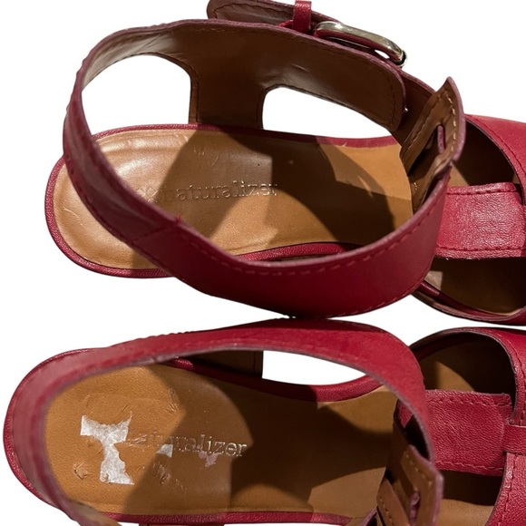 Naturalizer Women’s 7 Red Chester Vegan Platform Y2k Retro 90’s Wedge Sandal - Picture 7 of 9